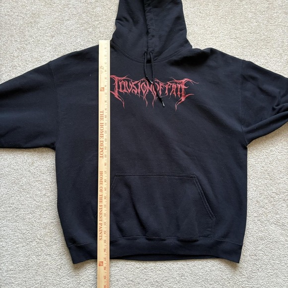 Illusion Of Fate Hoodie Sweatshirt XL Black Black Metal Death Metalcore Goth - Picture 6 of 9